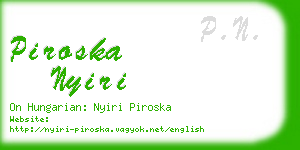 piroska nyiri business card
